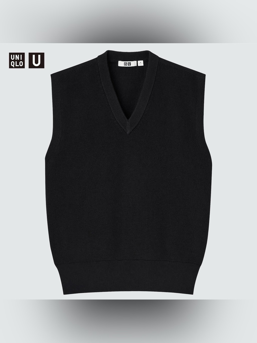 UNIQLO U Black V-Neck Knit Vest